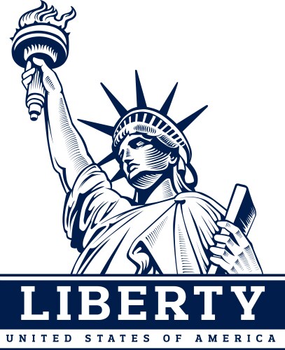 Liberty statue new york city vector image