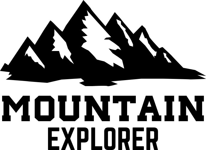 Mountain tourism emblem design element for logo vector image