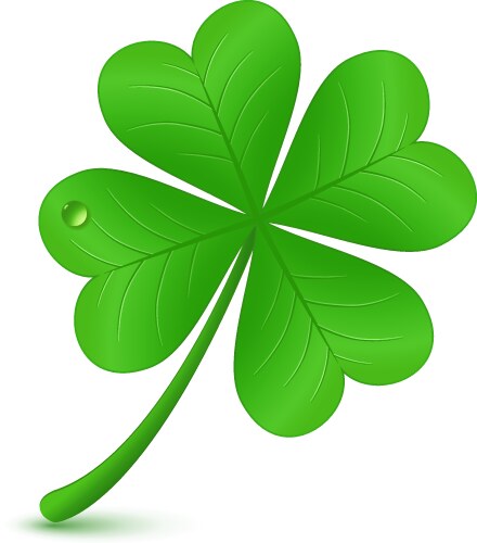 Four leaf clover st patricks day symbol vector image