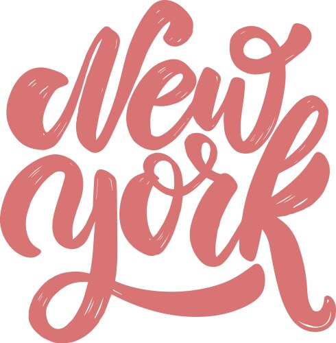 New york lettering phrase for postcard banner vector image