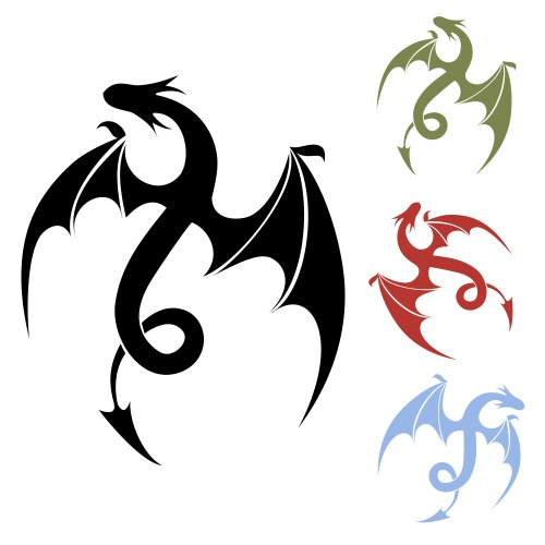 Dragon icon vector image