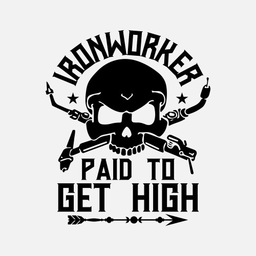 Ironworker paid to get high vector image