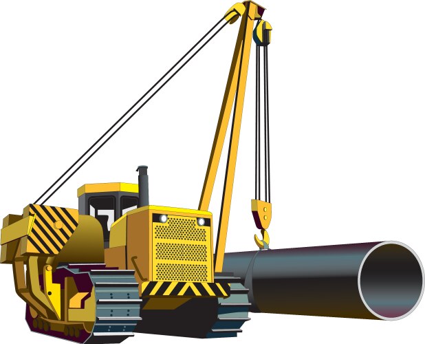 Pipe layer vector image