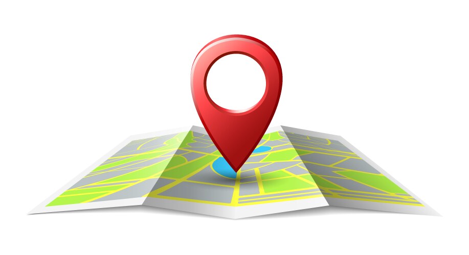 Map localization place pin vector image