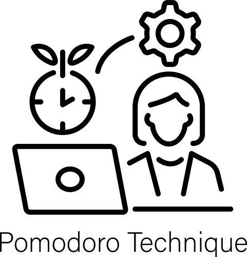 Pomodoro technique vector image