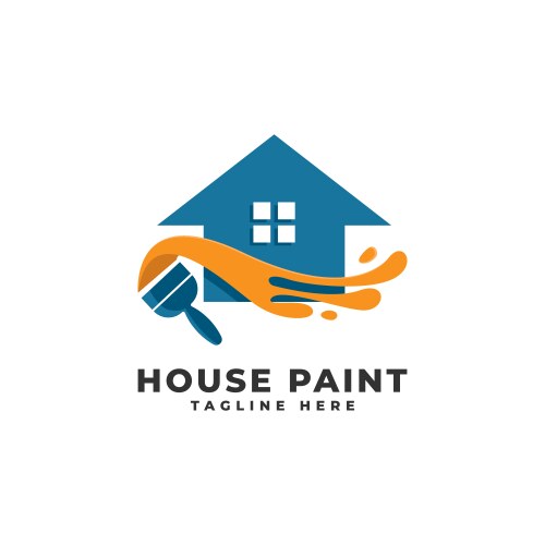 House painting logo icon vector image