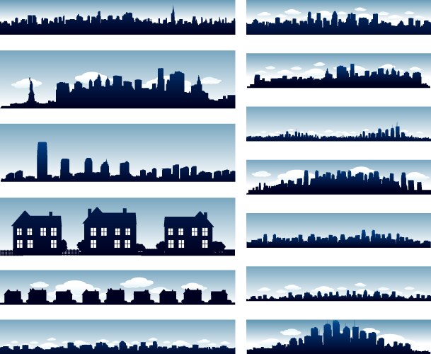 city skyline vector image