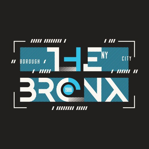 bronx new york t-shirt and apparel vector image