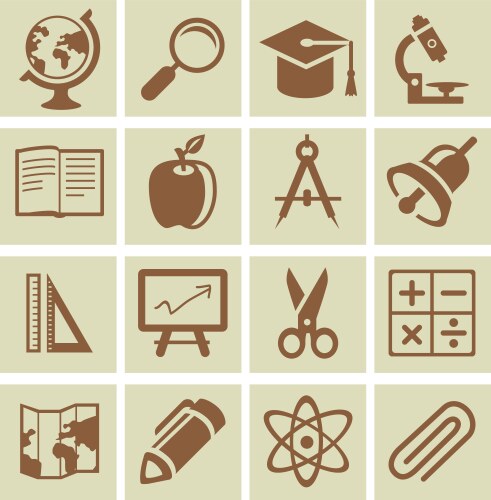 Design elements for school and university vector image