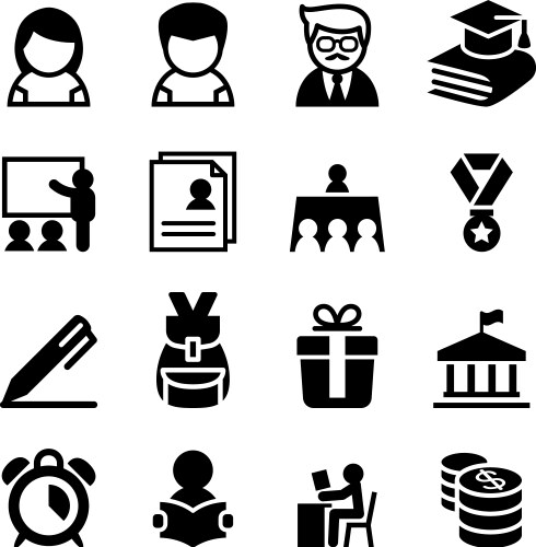 Scholarship school high university icon vector image