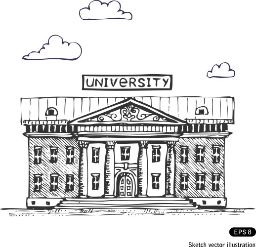 university building vector image