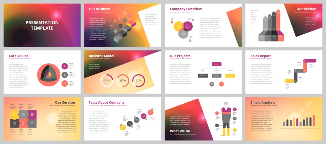 Business presentation templates vector image