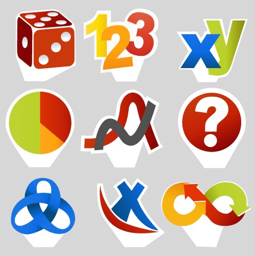 Math related symbols vector image