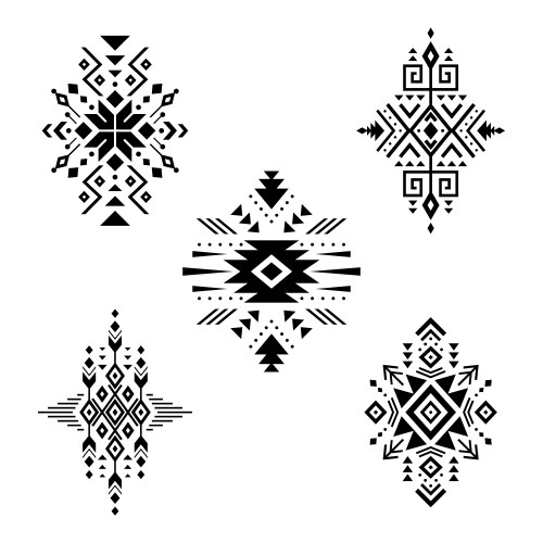 Aztec elements vector image