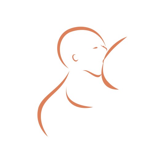 Breastfeeding woman symbol vector image