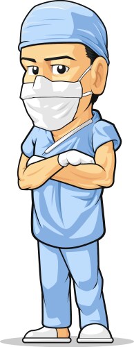 Cartoon of surgeon vector image