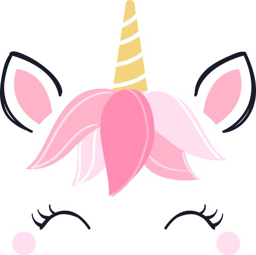 modern unicorn face background with copy space vector image