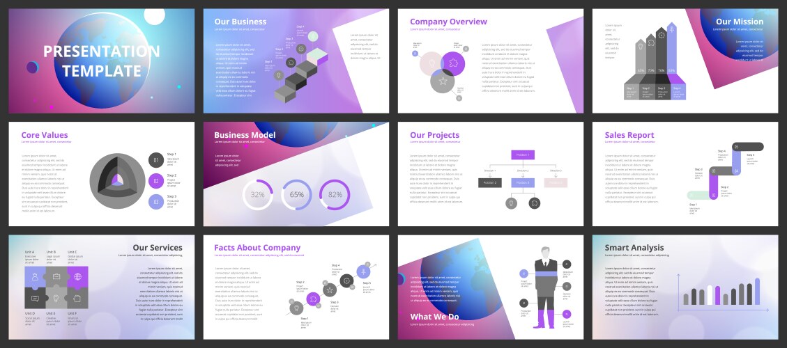 Business presentation templates vector image