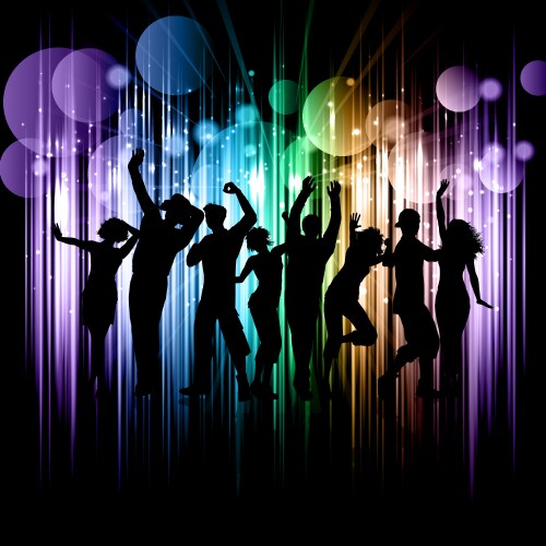 Party crowd background vector image