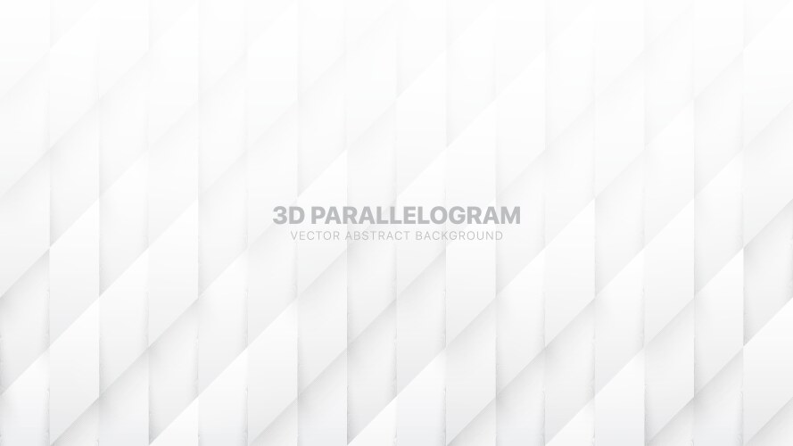 3d parallelogram conceptual abstract white vector image