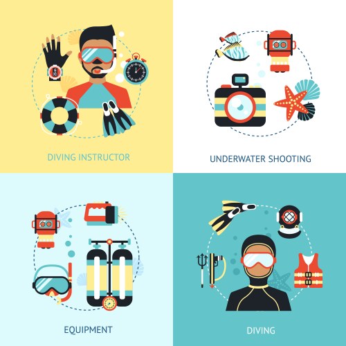 Diving design concept vector image