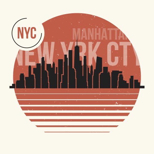 new york city graphic t-shirt design tee print vector image