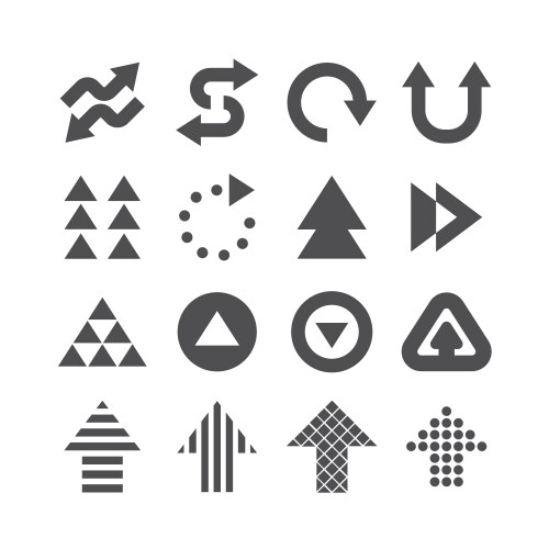 arrow icons set design vector image