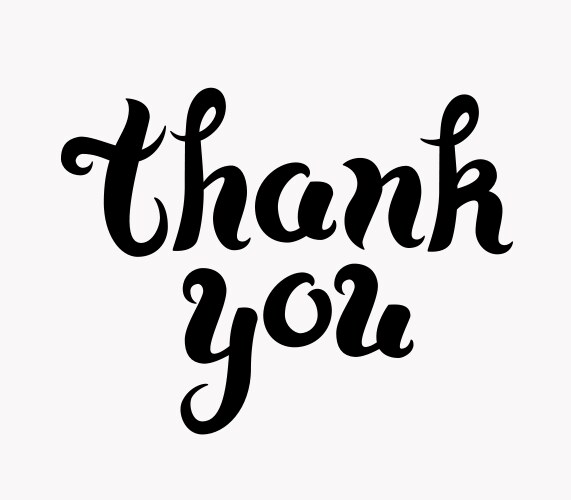 Thank you lettering vector image