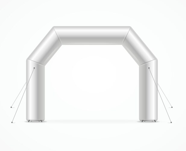 Realistic detailed 3d blank square inflatable vector image