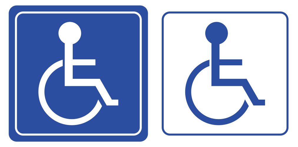 Wheelchair symbol vector image