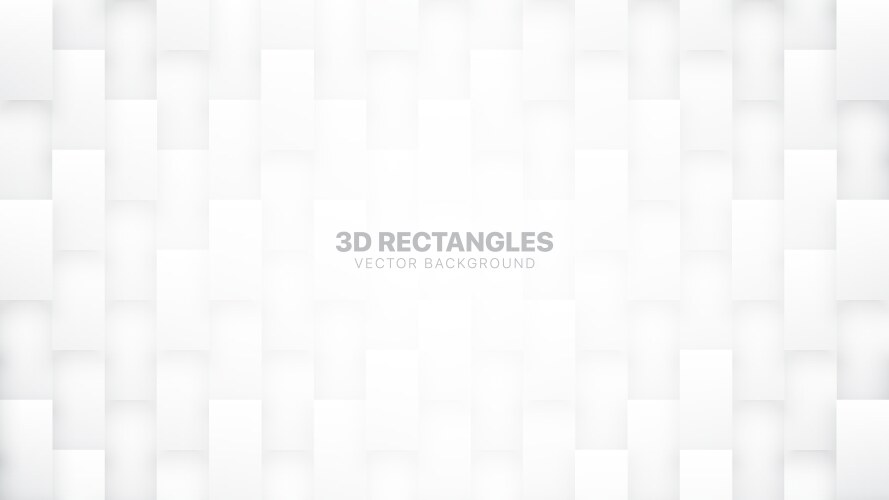 3d rectangular particles technological white vector image