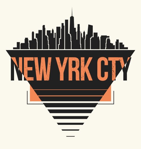 new york city graphic t-shirt design tee print vector image