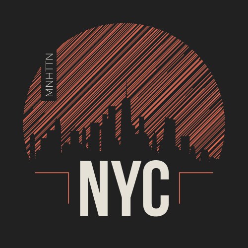 New york city graphic t-shirt design tee print vector image