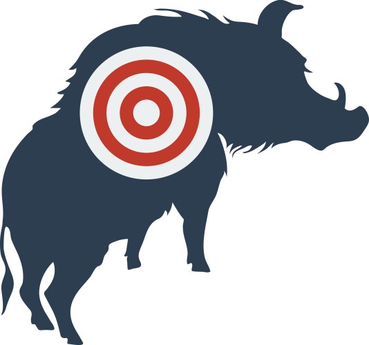 icon boar silhouette with target vector image