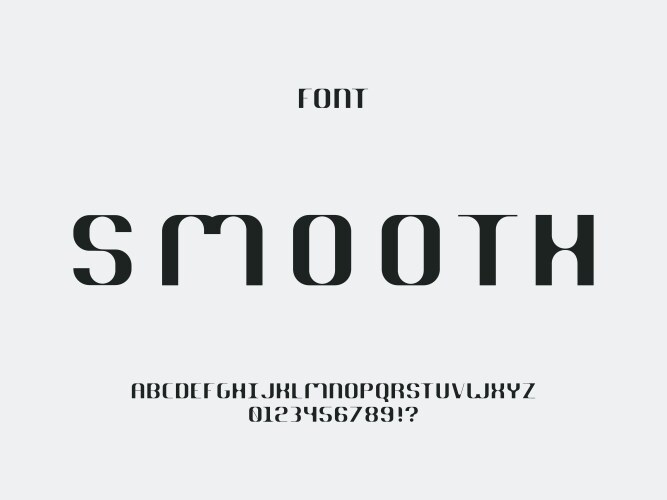 Smooth font alphabet vector image