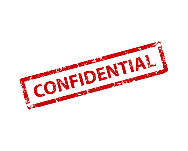 Confidential sign sticker stamp texture vector image