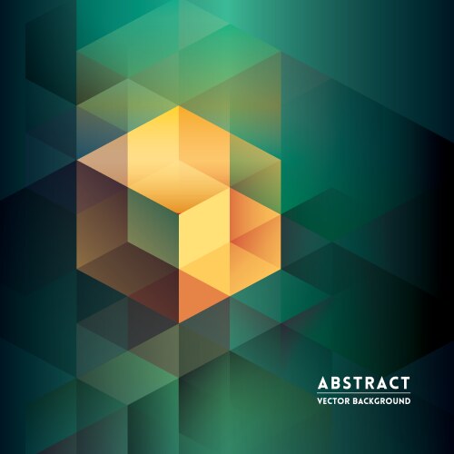 Abstract isometric shape background vector image