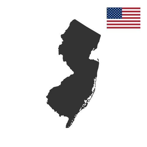 Map of the us state new jersey vector image