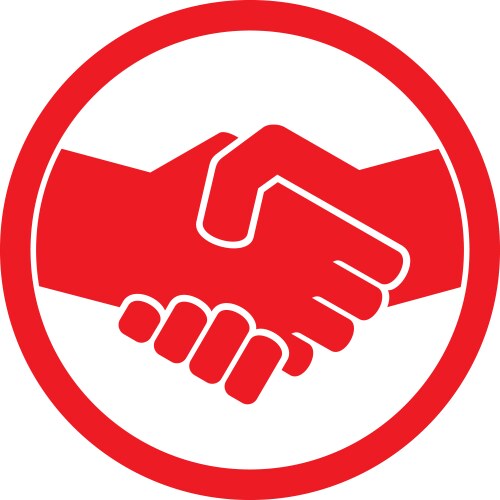 Handshake symbol vector image