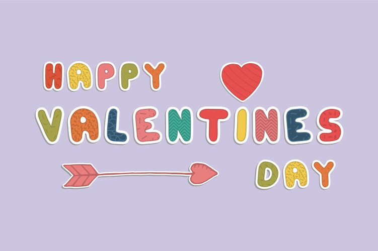 Happy valentines day card holiday background vector image