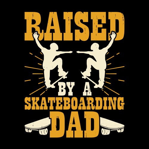 skateboard skater retro vintage t-shirt design vector image