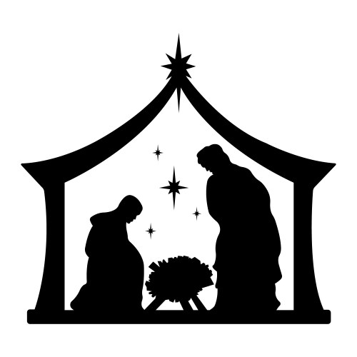 Christmas nativity scene17 vector image