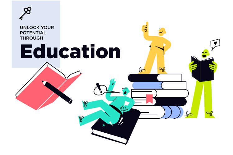 Education banner vector image