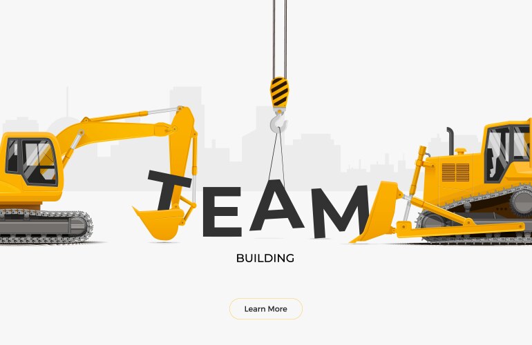 team building banner template design concept vector image