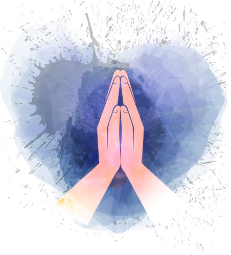 Prayer hands vector image