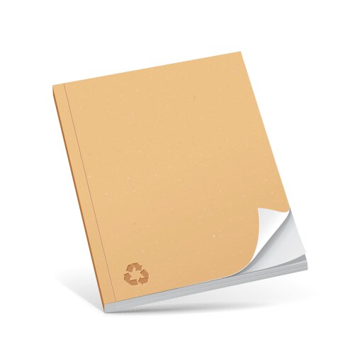 cover recycle brown book with blank vector image