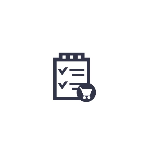 Online order icon on white vector image