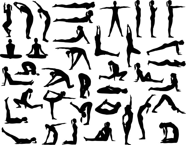 Yoga women vector image