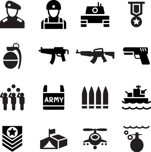 Military icon vector image