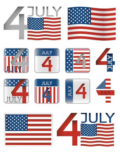 4 july vector image